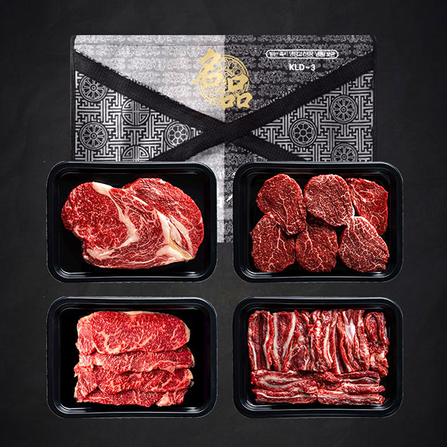 (목사골농장) 국내산 1등급 한우선물세트 냉장 총1.2kg (등심300g+안심300g+채끝300g+갈비살300g)12864