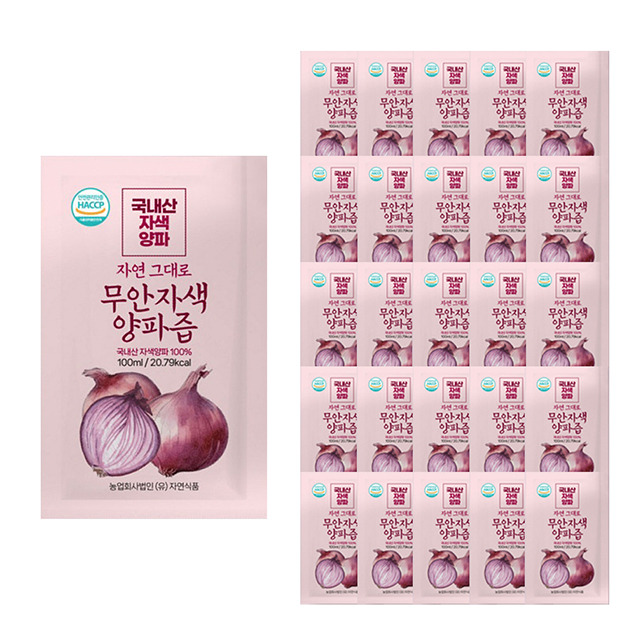 (자연식품) 자연그대로 무안 자색양파즙 100ml x 100팩+10팩(총 110팩)13211