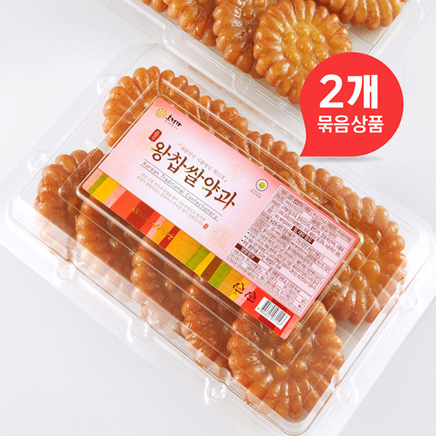 (호정식품) 호정가 왕찹쌀약과 1+1 (2개 묶음, 총 1.08kg) / 전통한과 과자1881