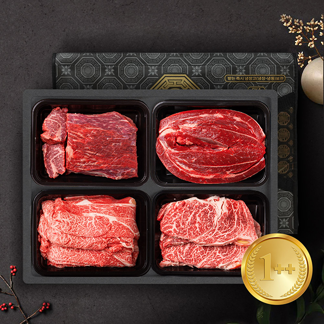 (신선행) [냉장][농협안심한우] 혼합 1++ 1호 4구 1.2kg (꽃등심+불고기+장조림+국거리)15083