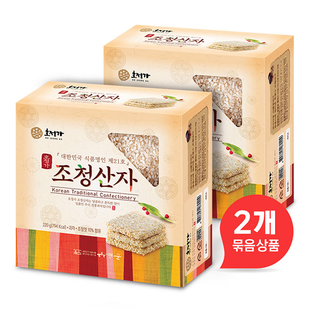 [남도보양식] 호정가 조청산자 1+1 (2개 묶음, 총 440g) / 전통한과 제수용품1902