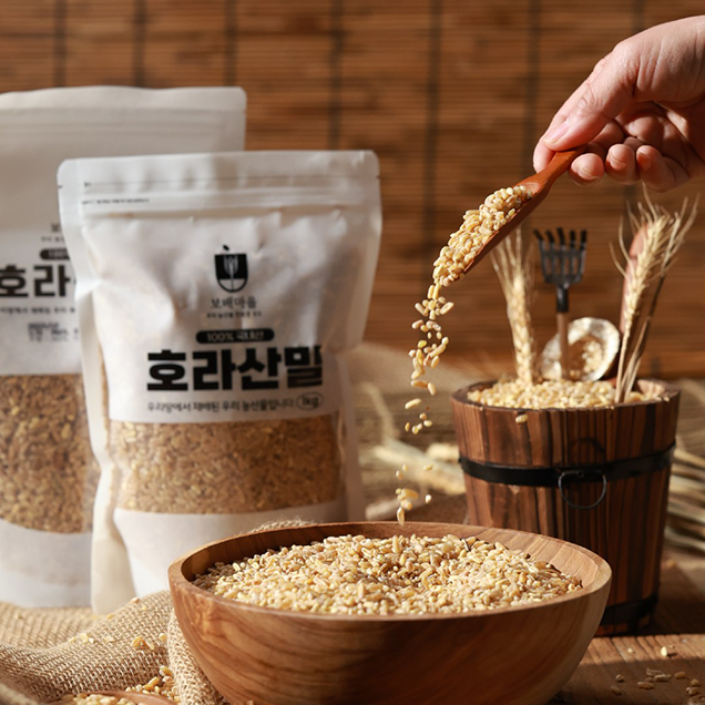 [연말기획전] (나무컴퍼니) 보배마을 25년 햇곡 국산 유기농 호라산밀 1kg15224