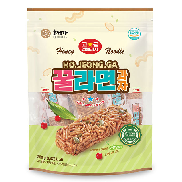 (호정식품) 호정가 꿀라면과자 (봉지) 280g / 달콤하고 바삭한 라면땅과자1927