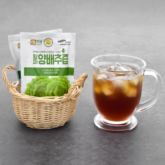 (신믿음건강농원)황파양배추즙 100ml 60팩2187