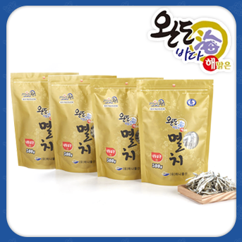 (완도바다해맑은) 완도바다 중멸치 500g*4봉총 2kg(조림용)(편리한지퍼포장)425