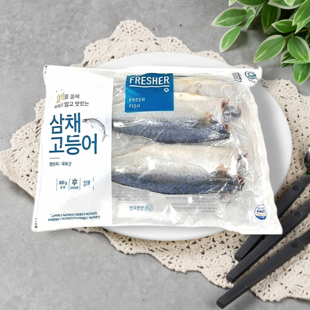 (청연수산) [가시 제거 전문] 국내산 삼채 고등어 800g – 부드럽고 간편한 건강한 집밥 한 끼4313