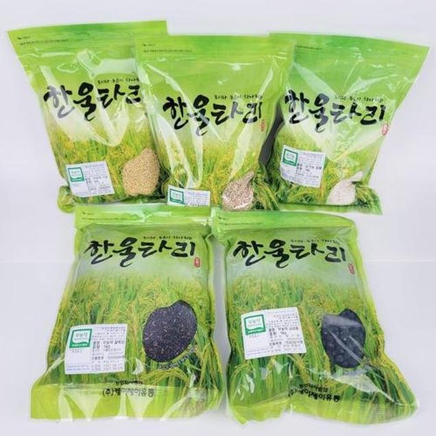 (자연과농부들)잡곡꾸러미 친환경 찹쌀+찰흑미+기장+찰발아현미+서리태 5종 각1kg씩7249